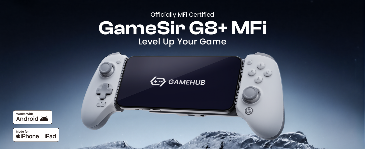 GameSir G8 Plus MFi Phone Controller for iPhone 15/16/17/iPad Mini